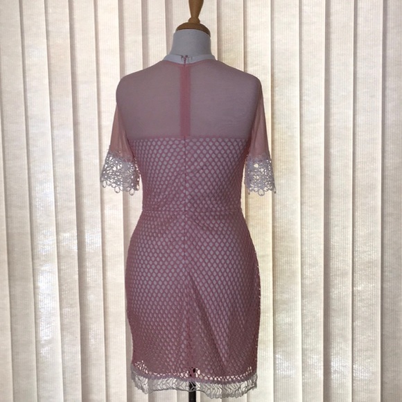 Pink mesh mini dress - Picture 2 of 9